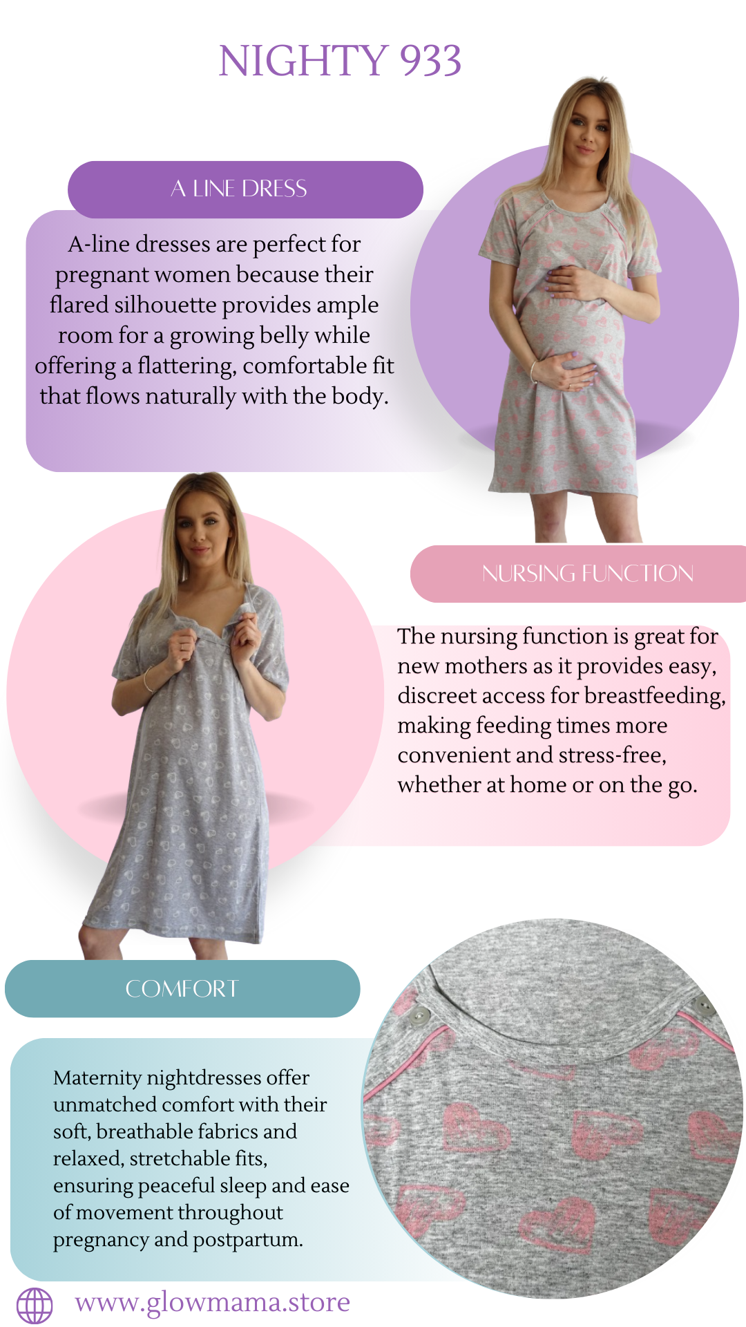 Maternity Nursing Nightdress Darcy - Image 12
