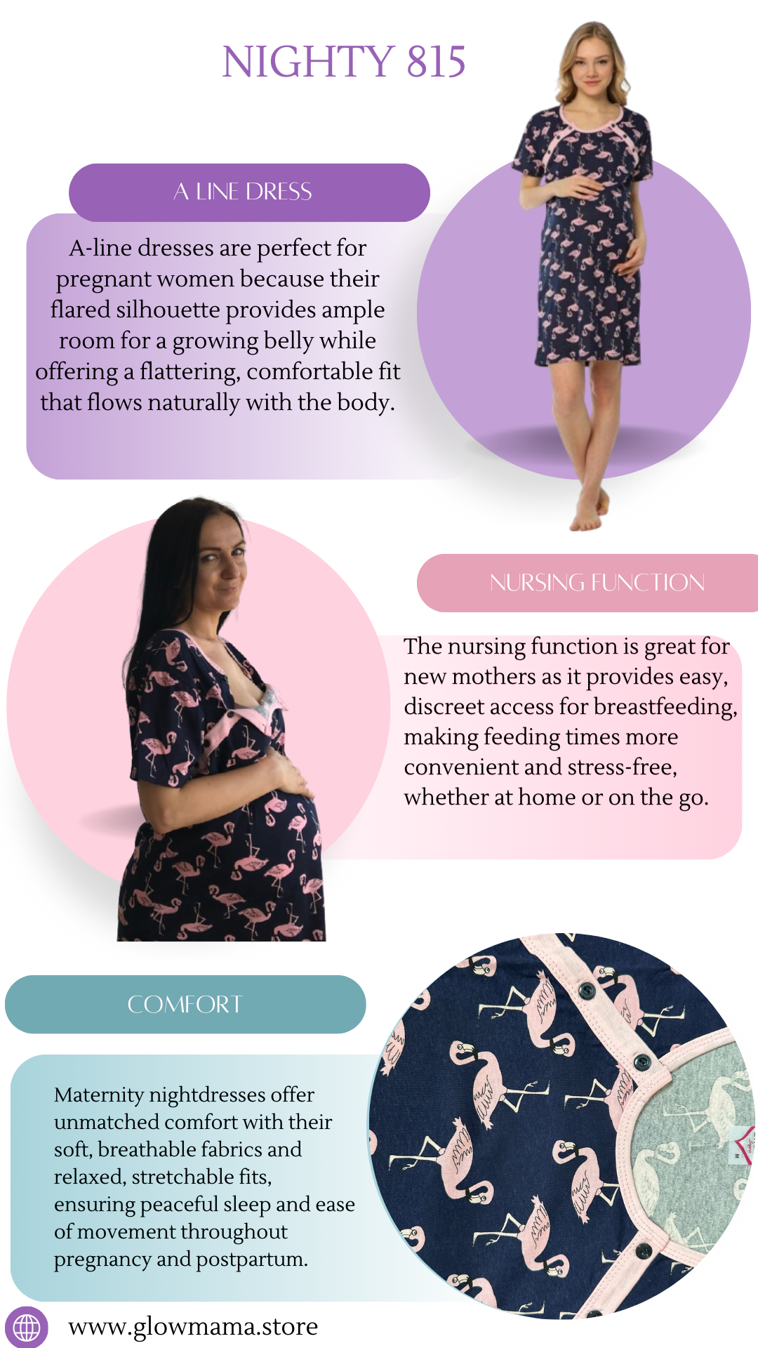 Maternity Nursing Nightdress Miami - Image 5