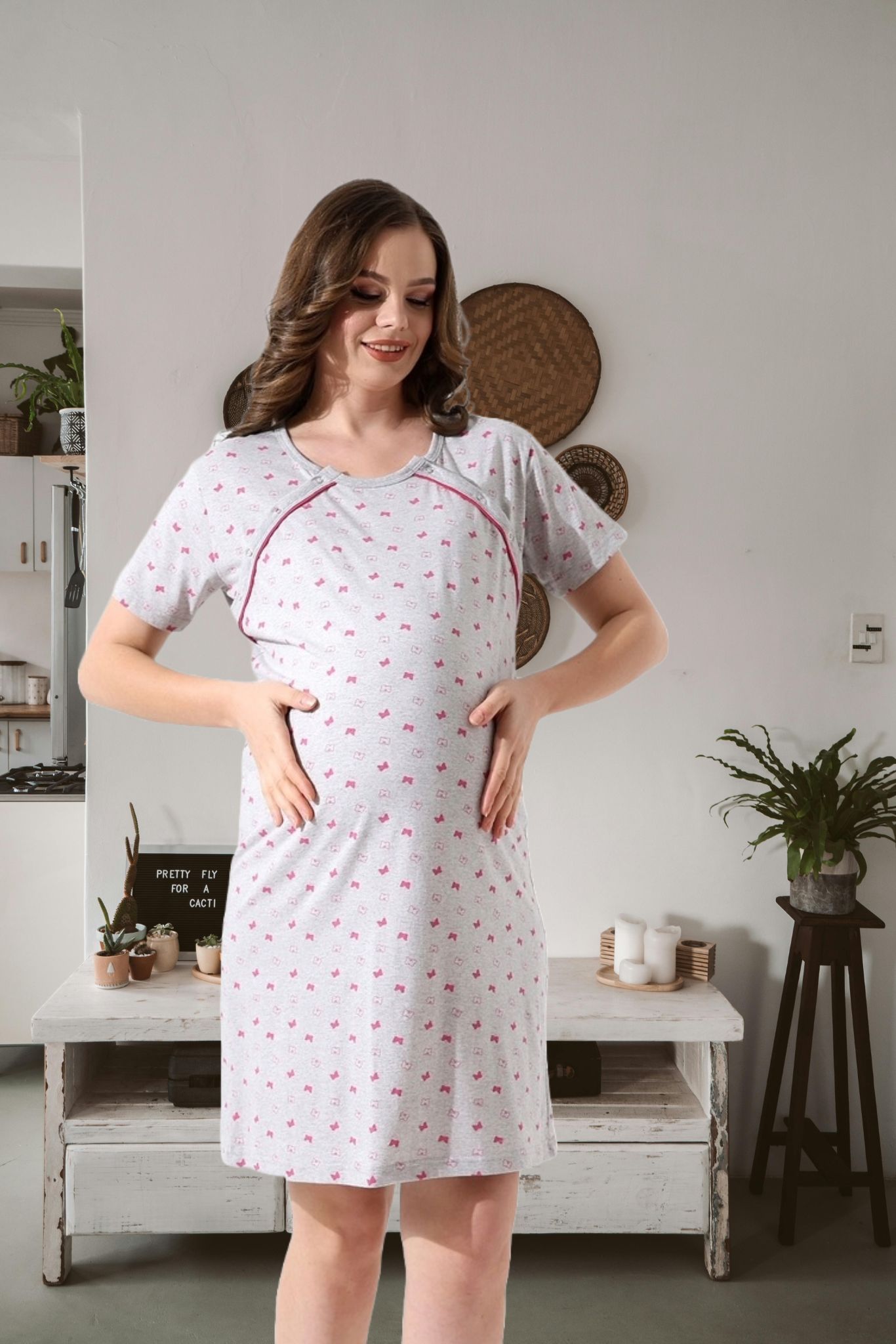 Maternity Nursing Nightdress Sharon - Image 2