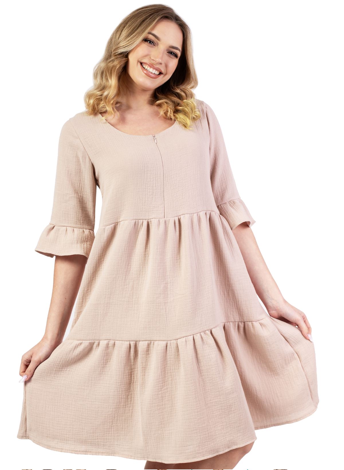 Muslin Maternity Dress Worn Out ZUZA - Image 9